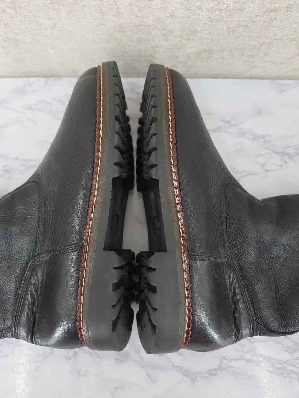 Tecnica Black Leather Boots with Shearling Lining